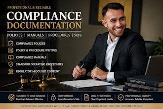 write compliance documentation, compliance policies, manuals, procedure and sops