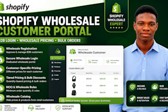 setup shopify wholesale customer portal with b2b pricing and login