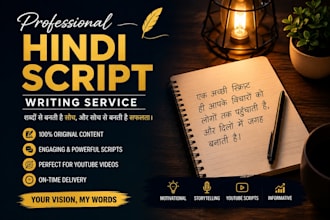 write motivational hindi scripts for your youtube videos