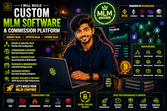 build MLM software, binary MLM and commission platform