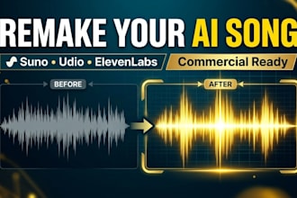 do or remake ai suno song, udio, elevenlabs, stable audio, with commercial use