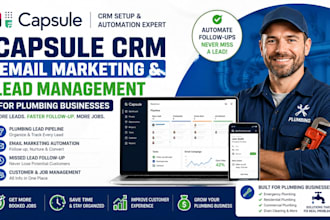 setup capsule crm email marketing plumbing business lead management automation
