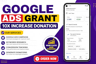 setup, manage and optimize google ad grant for nonprofit, ads grant campaigns