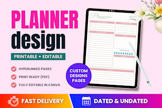 make minimalist planner or journal design in canva