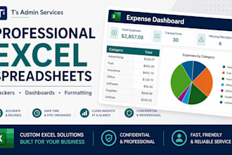 create professional excel spreadsheets and trackers