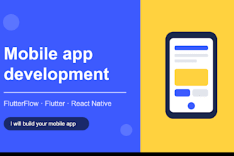 develop flutterflow mobile app with premium ui ux design