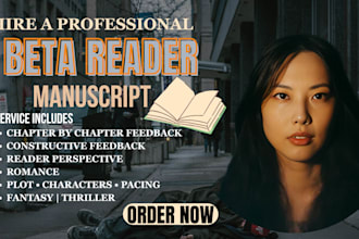 beta read your romance book with detailed feedback