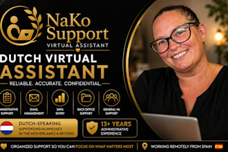 graag uw nederlandse virtuele assistent zijn voor administratieve ondersteuning