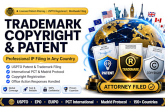 prepare and file your patent, trademark or copyright application worldwide