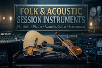 record mandolin, fiddle, acoustic guitar, or harmonica for folk acoustic