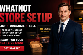 setup whatnot store product listings, inventory, live selling, and show setup