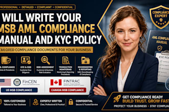 write your msb aml compliance manual and kyc policy