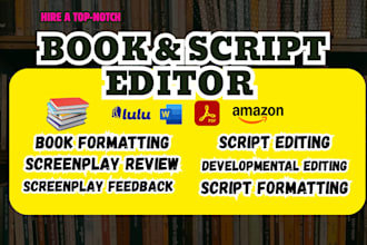 do script and manuscript editing formatting screenplay reviews script editing