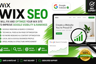 redesign design wix website fix optimize local SEO wix full audit schema markup
