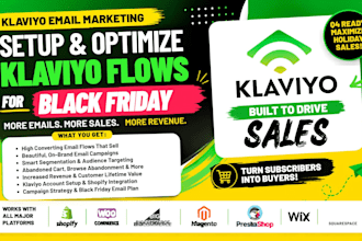 setup klaviyo email flows and campaign for your black friday sales