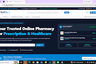 develop a medicine website store