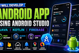 develop a custom android app using android studio