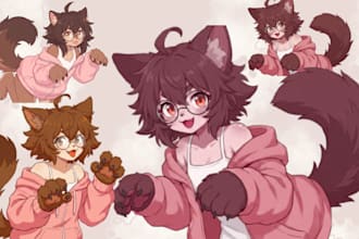 draw furry ref sheet fursona anthro character furry oc fursuit reference art