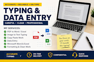 do accurate typing and data entry