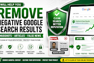 remove negative google search results mugshots article false news deindex