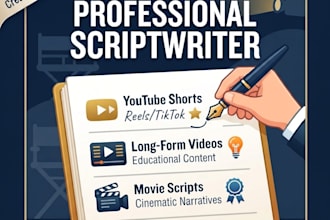 write professional video and movie scripts