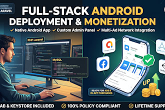 develop custom android app with admin panel and monetization