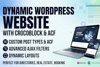 build dynamic wordpress website using crocoblock and acf