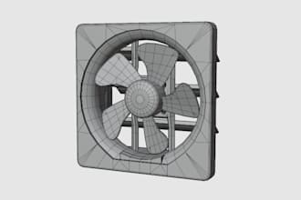 do 3d camping fan product, camping gear product design