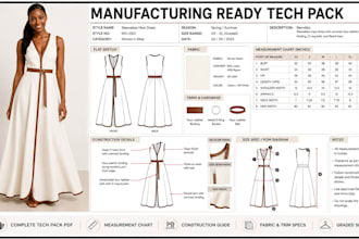 create womens lounge sets, leggings and sundress tech pack for manufacturing