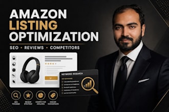 optimize your amazon listing using keywords, reviews, and competitors