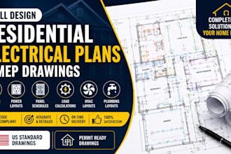 design residential electrical plans and mep drawings