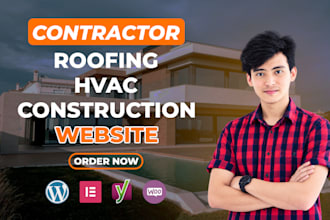 create construction, roofing, hvac, plumbing, contractor website