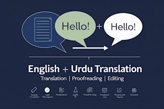 do english to urdu translation and editing