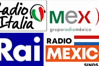 promote and airplay your song 5 radio stations in italy