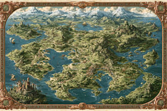 make a fantasy map illustration