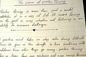 write neat and beautiful handwritten notes for you