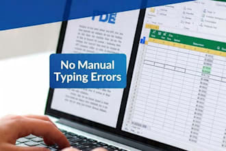 convert PDF to excel with 100 percent accurate data entry