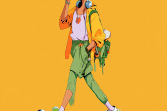 custom comic character for illustration