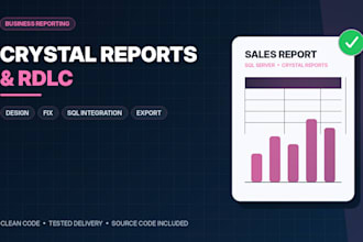 create or fix crystal reports with sql server