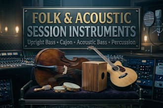 record upright bass, cajon, acoustic bass, or percussion for your track