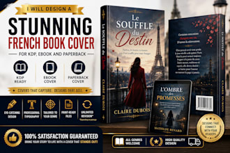 design a stunning french book cover for KDP, ebook and paperback