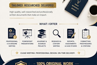 help in CV building, projects and presentations
