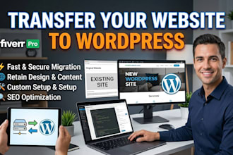 convert copy or transfer wix, webflow, squirespace, weebly to wordpress website