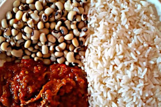 cook rice and meat