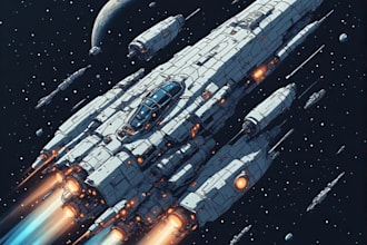 draw high quality spaceship concept