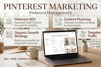 be your pinterest marketing manager and SEO expert