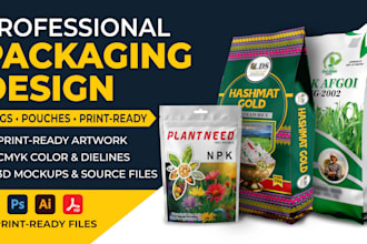 design professional packaging for bags and pouches