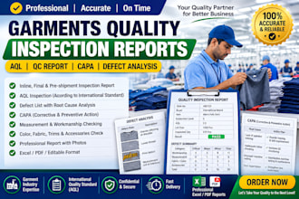 create professional garments quality inspection reports