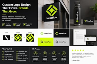 design a distinctive custom logo for your brand