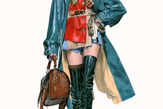 make a fashion collection of clothes illustration art